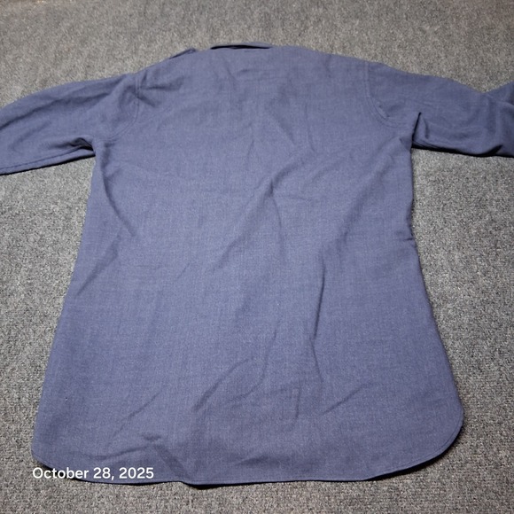 Vintage Bendone Wool Air Force Shirt Blue Mil-S-4863A - Picture 8 of 9